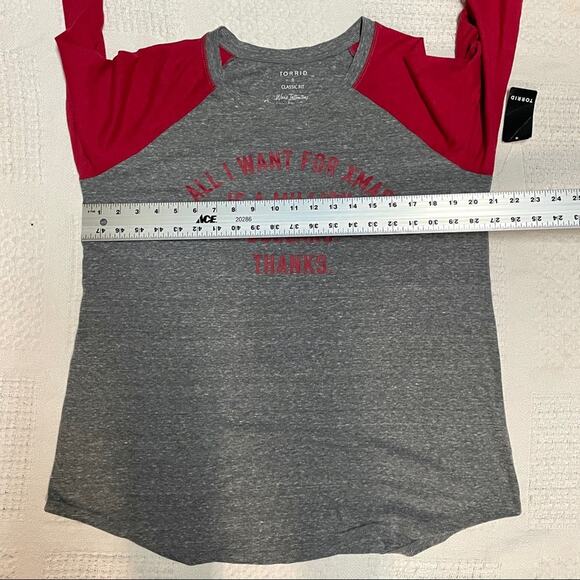 TORRID 0 large "all I want for Xmas is a million dollars" tee TS 2995 - Picture 4 of 11